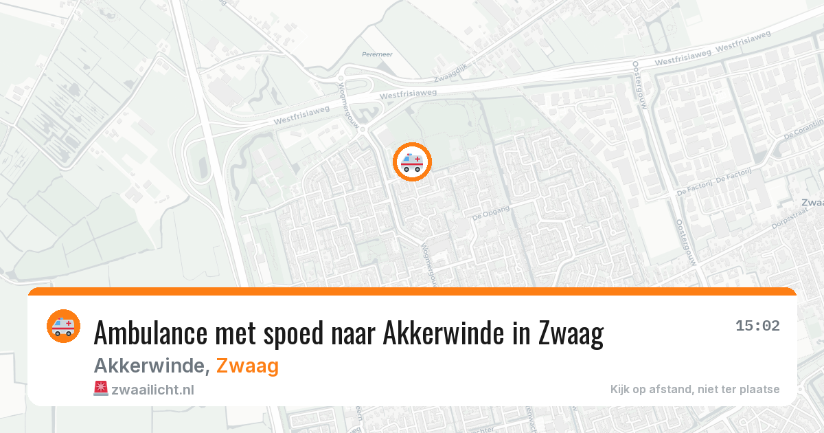 Ambulance met spoed naar Akkerwinde in Zwaag — 8 aug 2026