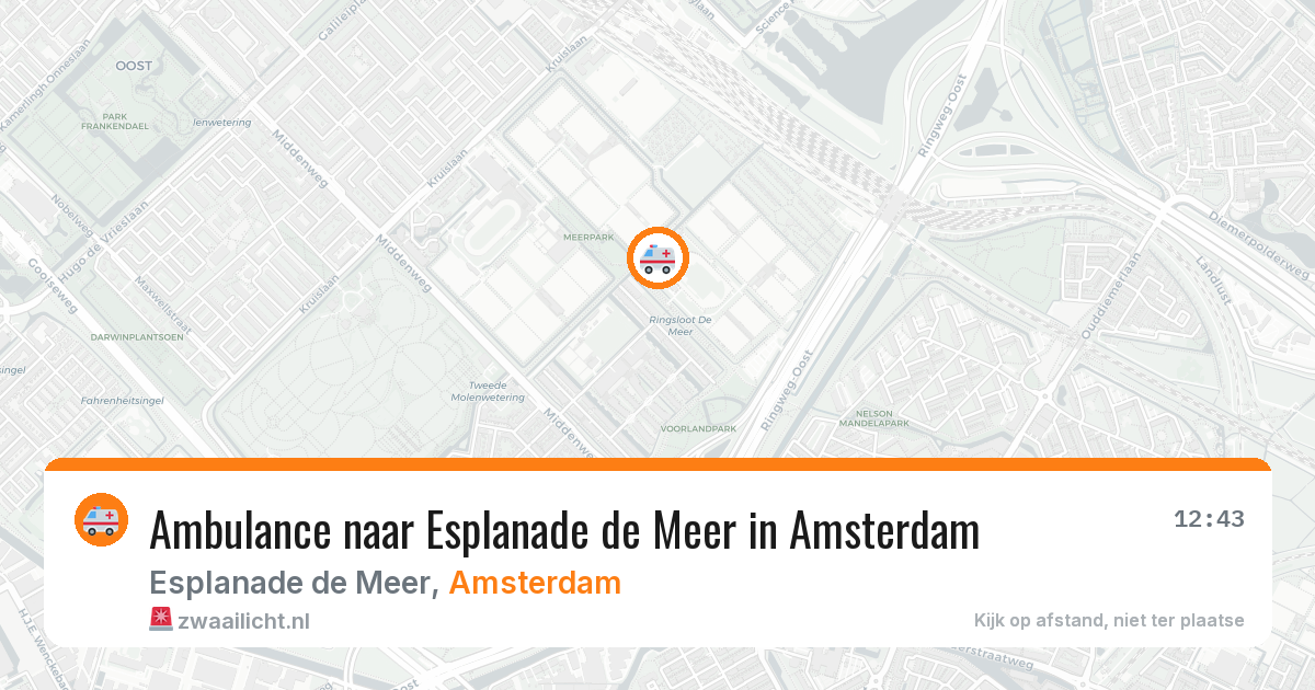 Ambulance naar Esplanade de Meer in Amsterdam — 7 aug 2026