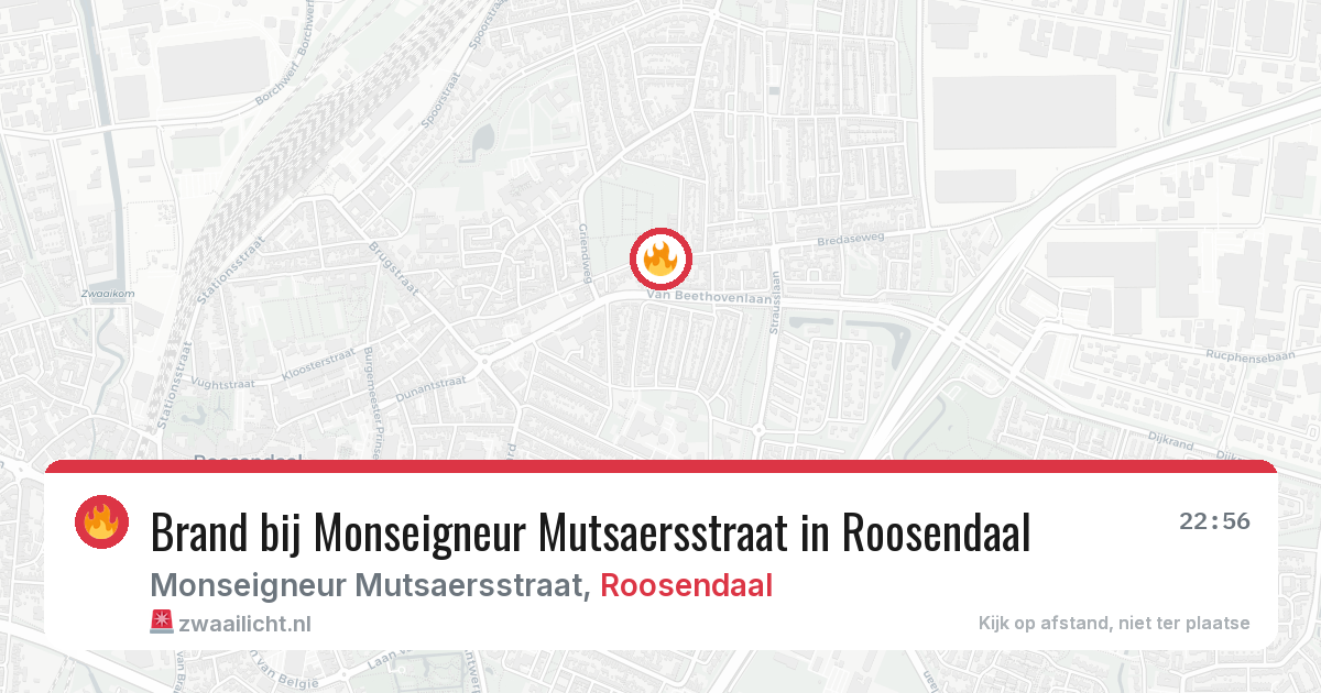 Brand bij Monseigneur Mutsaersstraat in Roosendaal — 7 mei 2026
