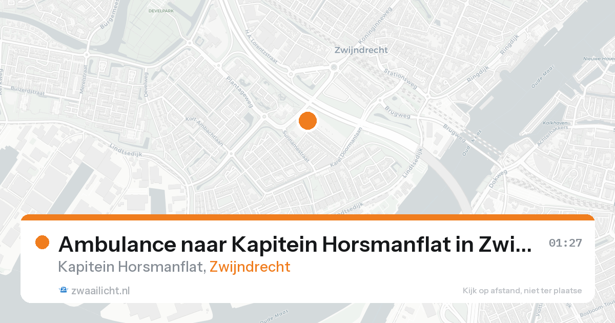 Ambulance naar Kapitein Horsmanflat in Zwijndrecht — 18 aug 2026