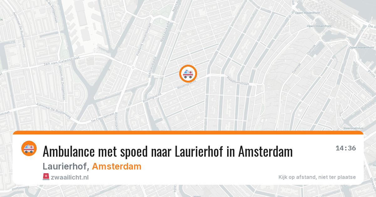 Ambulance met spoed naar Laurierhof in Amsterdam — 26 mrt 2026