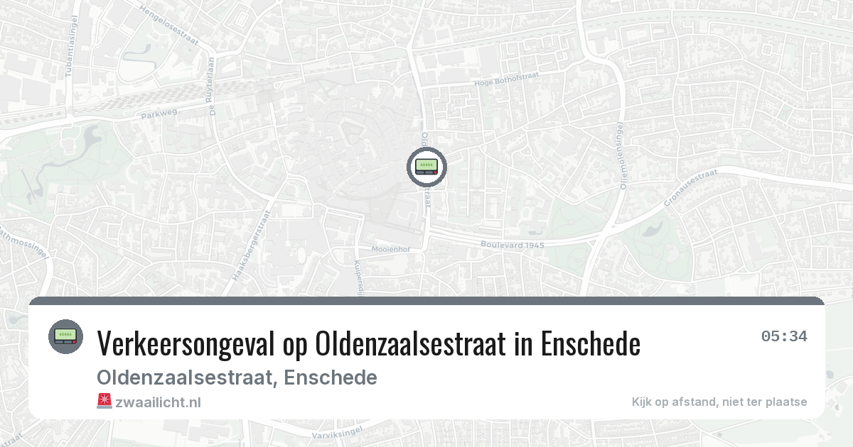 Verkeersongeval op Oldenzaalsestraat in Enschede — 27 mrt 2026