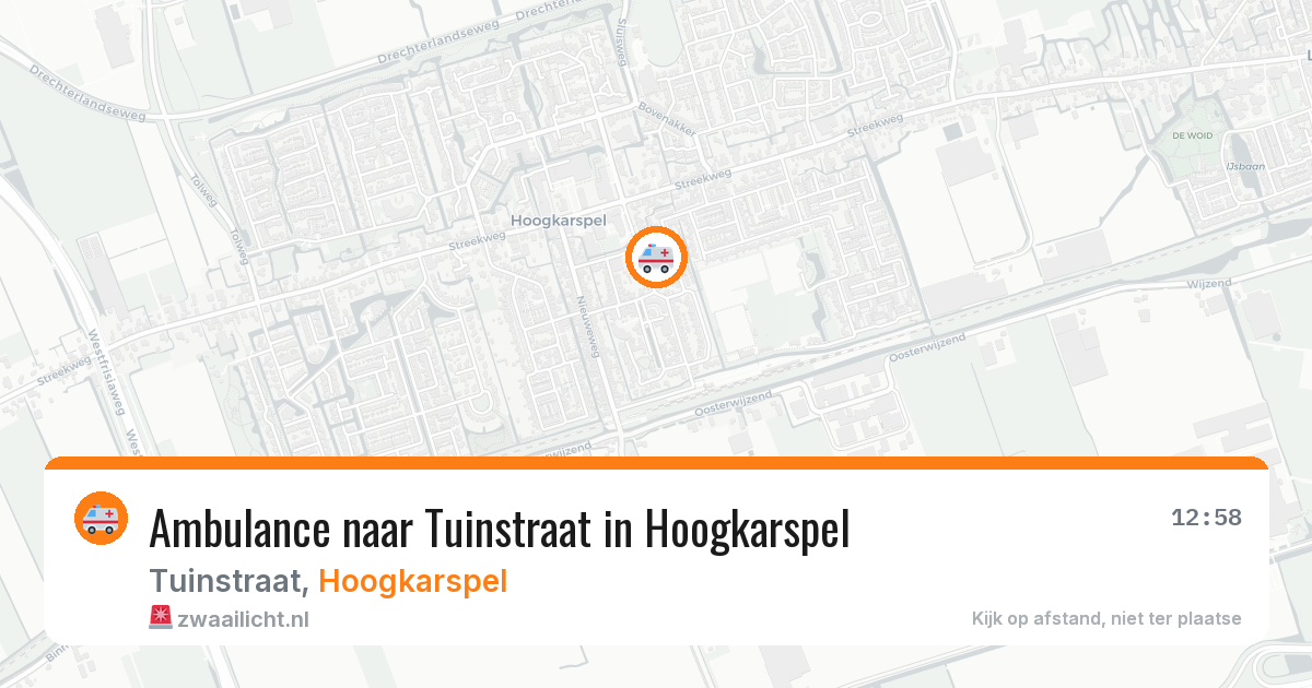 Ambulance naar Tuinstraat in Hoogkarspel — 22 mrt 2026