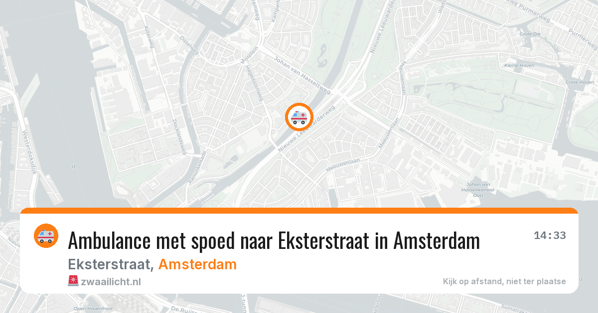 Ambulance met spoed naar Eksterstraat in Amsterdam — 6 jun 2026