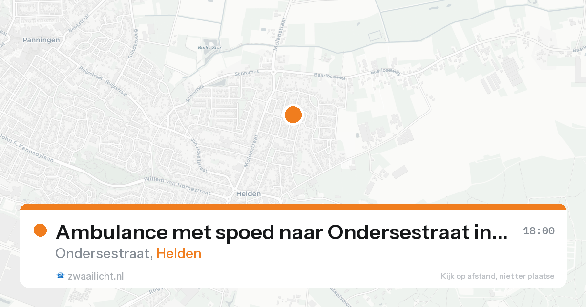 Ambulance met spoed naar Ondersestraat in Helden — 12 aug 2026