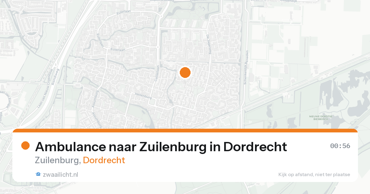 Ambulance naar Zuilenburg in Dordrecht — 19 aug 2026
