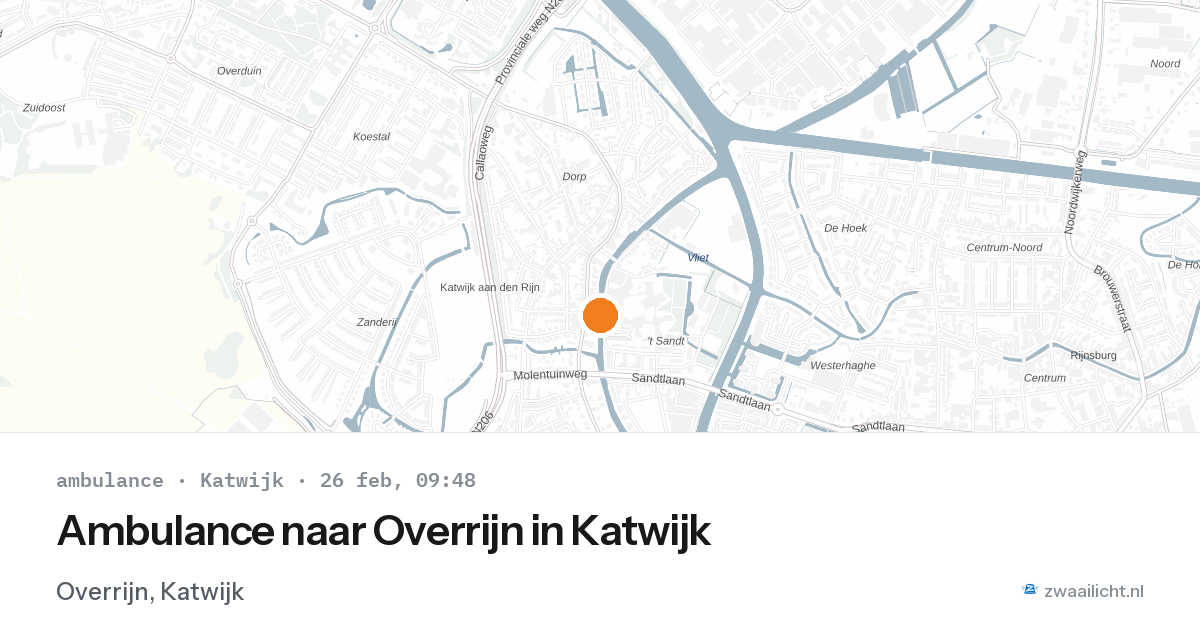Ambulance naar Overrijn in Katwijk — 26 feb 2026