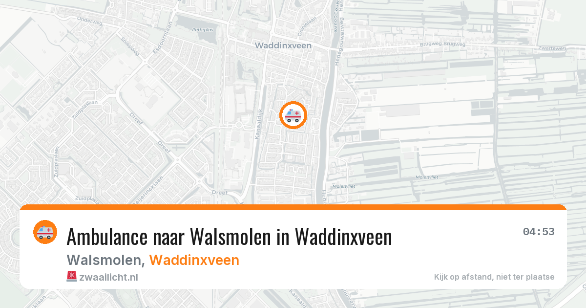 Ambulance naar Walsmolen in Waddinxveen — 4 jul 2026