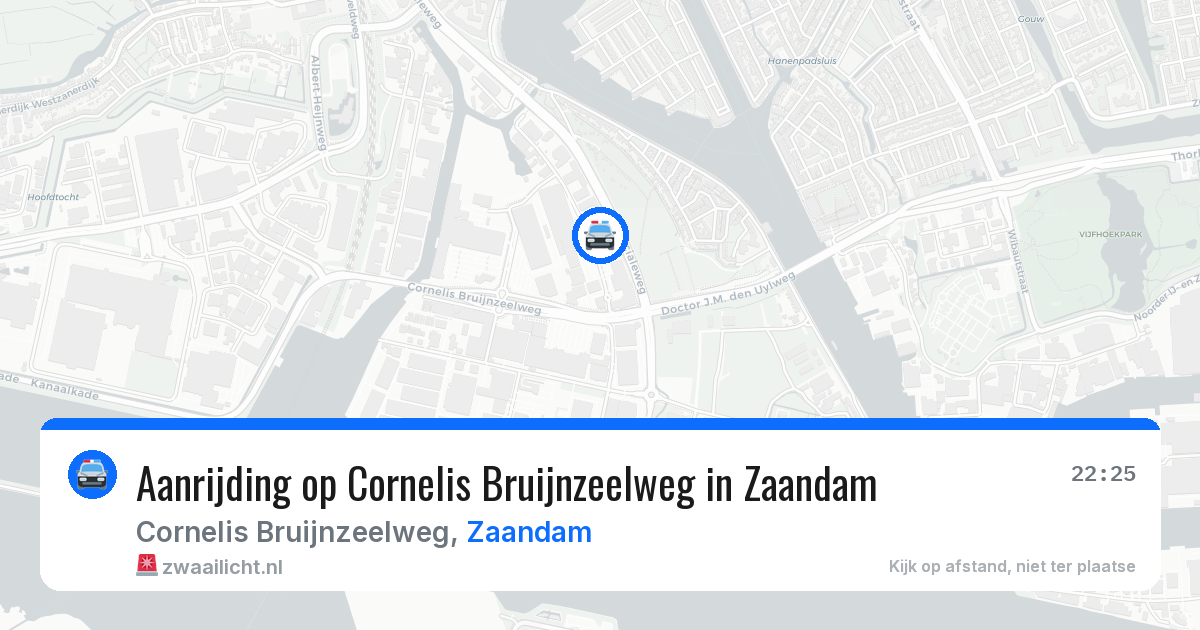 Aanrijding op Cornelis Bruijnzeelweg in Zaandam — 1 jul 2026