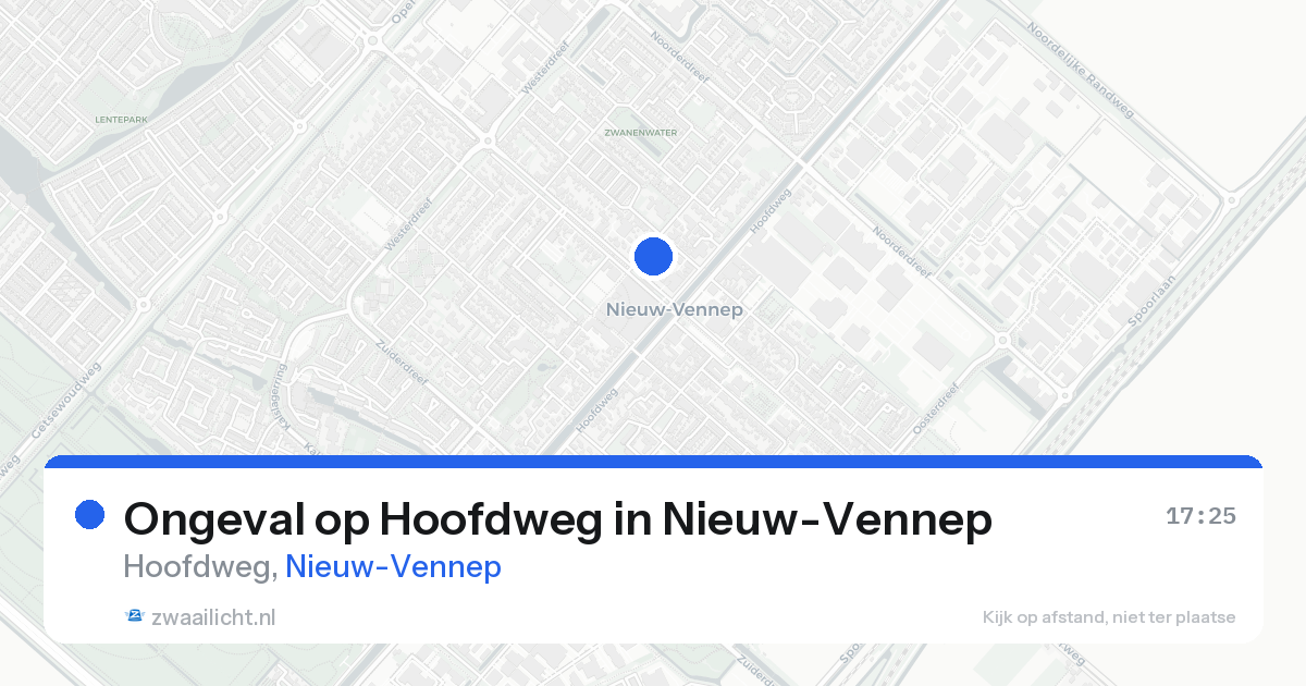 Ongeval op Hoofdweg in Nieuw-Vennep — 19 aug 2026
