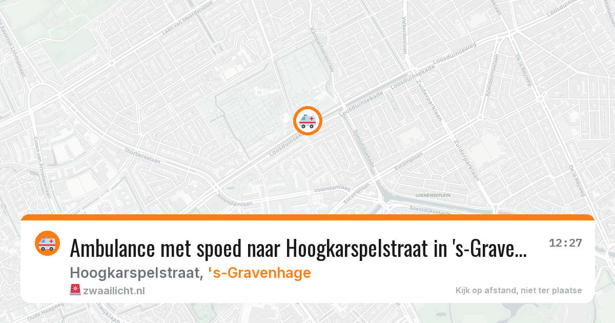 Ambulance met spoed naar Hoogkarspelstraat in 's-Gravenhage — 6 mei 2026
