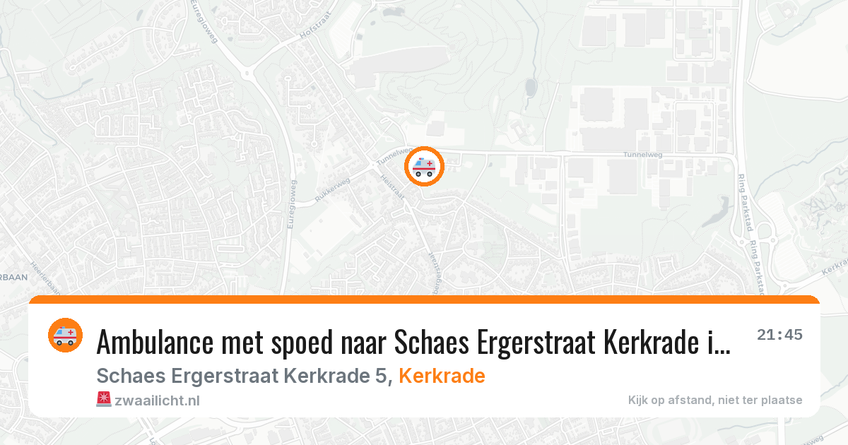 Ambulance met spoed naar Schaes Ergerstraat Kerkrade in Kerkrade — 14 jun 2026
