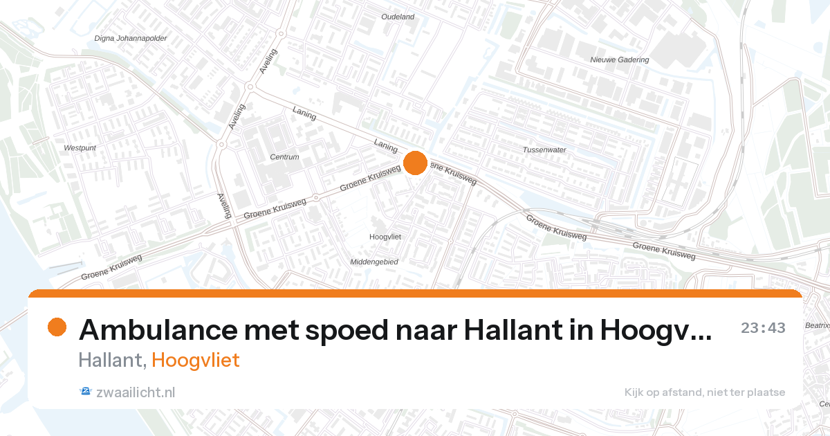 Ambulance met spoed naar Hallant in Hoogvliet — 10 jun 2026