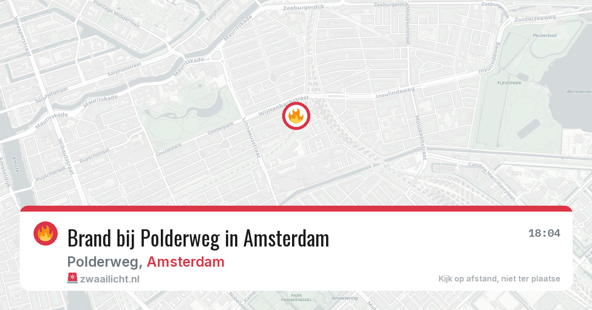Brand bij Polderweg in Amsterdam — 3 aug 2026