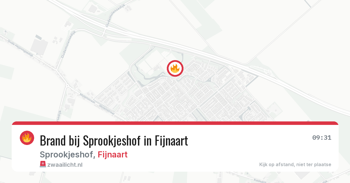Brand bij Sprookjeshof in Fijnaart — 16 mei 2026