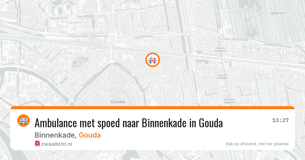 Ambulance met spoed naar Binnenkade in Gouda — 9 feb 2026