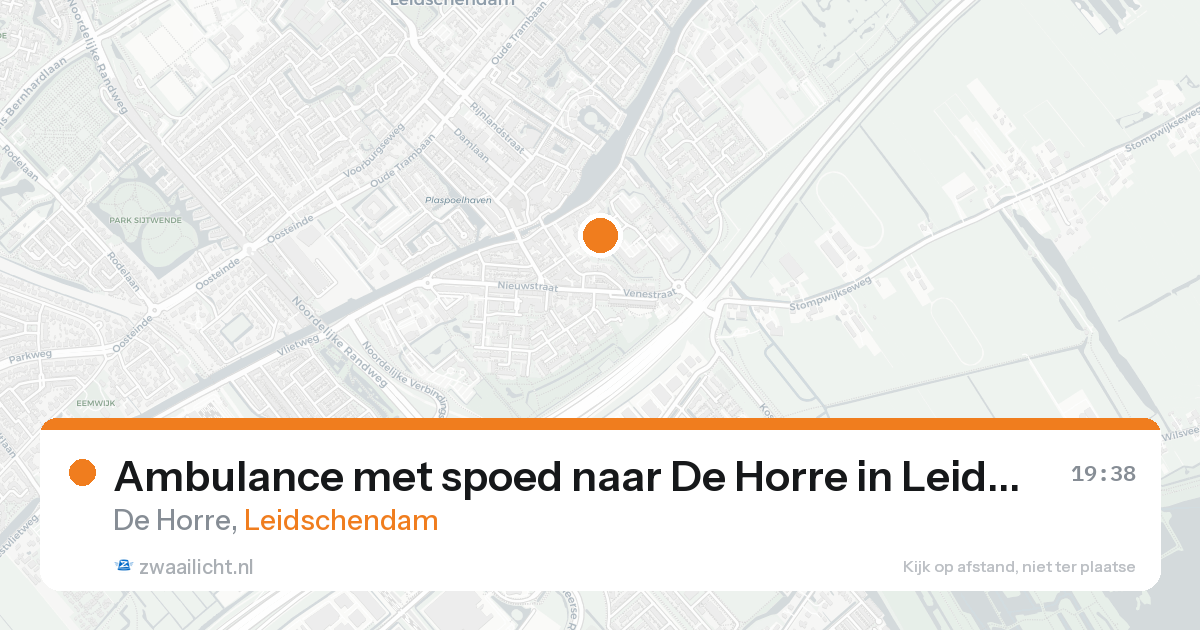 Ambulance met spoed naar De Horre in Leidschendam — 24 aug 2026