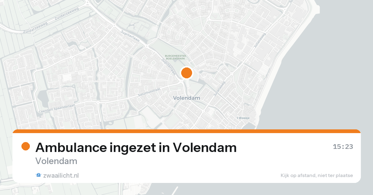 Ambulance ingezet in Volendam — 7 jun 2026