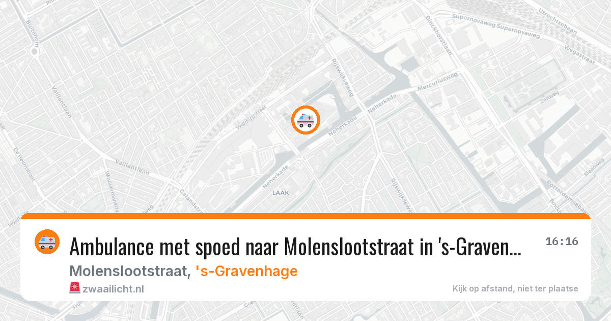 Ambulance met spoed naar Molenslootstraat in 's-Gravenhage — 7 jul 2026