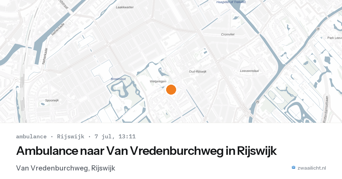 Ambulance naar Van Vredenburchweg in Rijswijk — 6 feb 2026