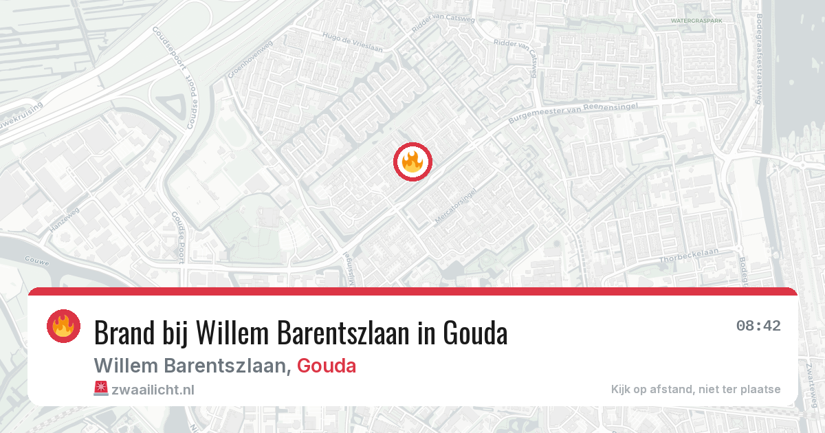 Brand bij Willem Barentszlaan in Gouda — 16 jun 2026