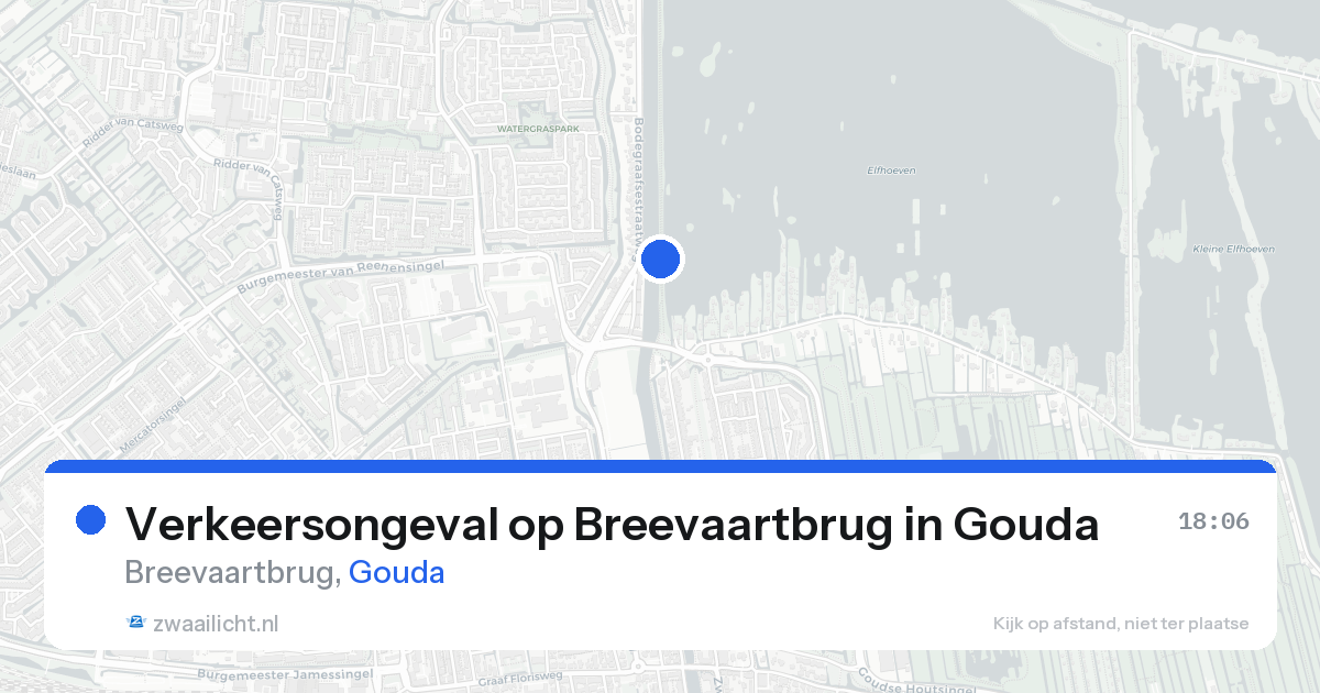 Verkeersongeval op Breevaartbrug in Gouda — 26 mei 2026