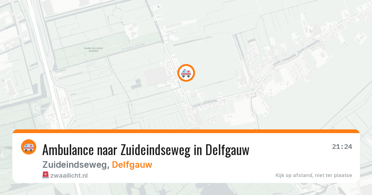 Ambulance naar Zuideindseweg in Delfgauw — 9 mei 2026