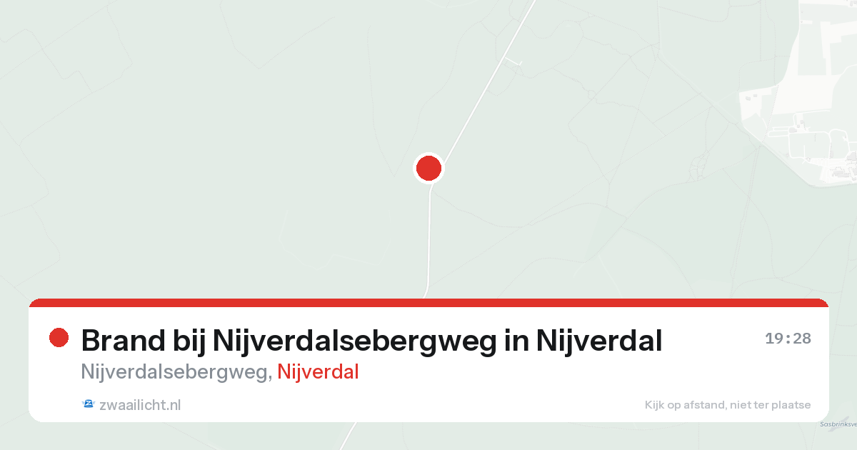 Brand bij Nijverdalsebergweg in Nijverdal — 19 aug 2026