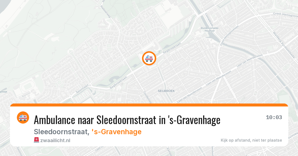 Ambulance naar Sleedoornstraat in 's-Gravenhage — 31 jul 2026