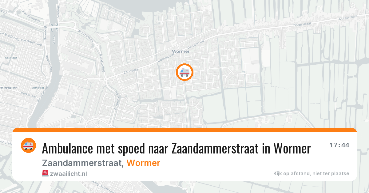 Ambulance met spoed naar Zaandammerstraat in Wormer — 6 aug 2026