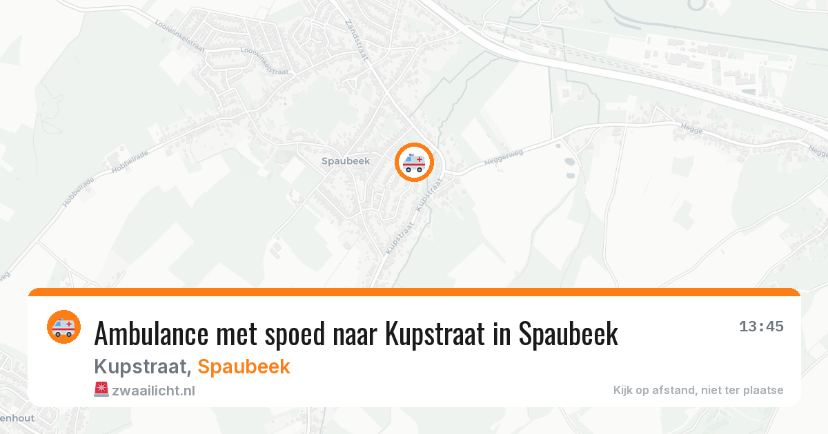 Ambulance met spoed naar Kupstraat in Spaubeek — 16 jun 2026