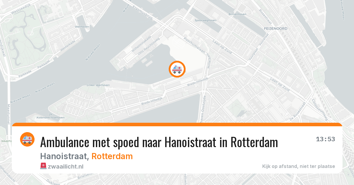 Ambulance met spoed naar Hanoistraat in Rotterdam — 9 mei 2026