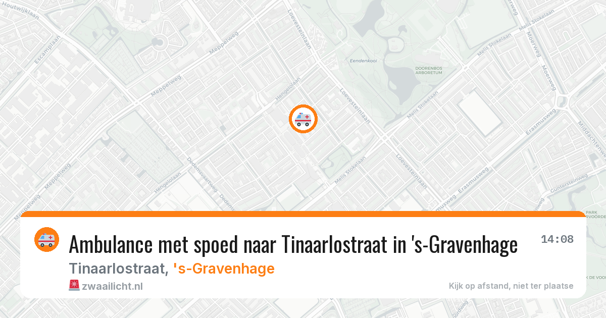 Ambulance met spoed naar Tinaarlostraat in 's-Gravenhage — 7 jun 2026
