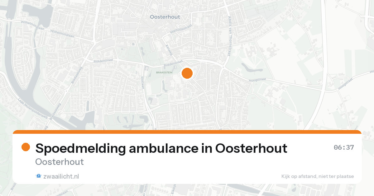 Spoedmelding ambulance in Oosterhout — 16 aug 2026