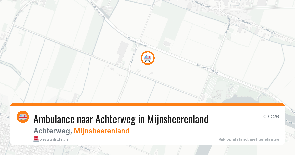 Ambulance naar Achterweg in Mijnsheerenland — 5 aug 2026
