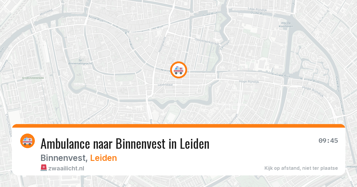 Ambulance naar Binnenvest in Leiden — 12 mei 2026