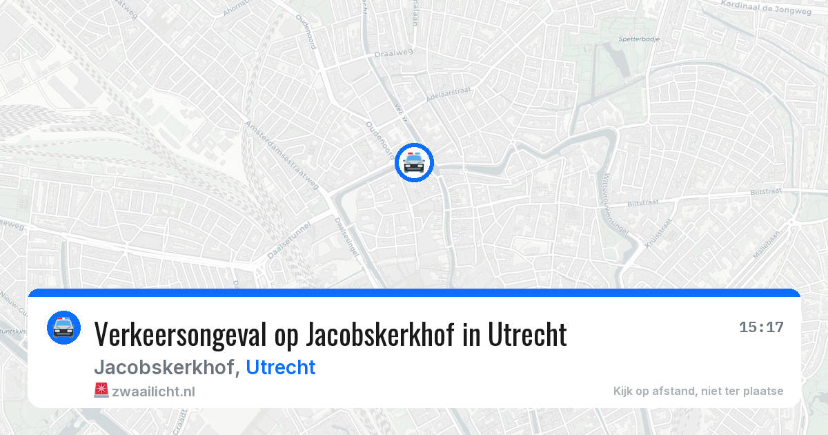 Verkeersongeval op Jacobskerkhof in Utrecht — 3 jul 2026
