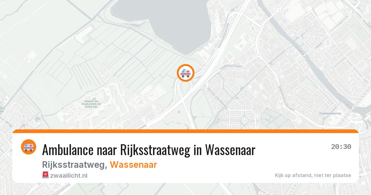 Ambulance naar Rijksstraatweg in Wassenaar — 26 jul 2026