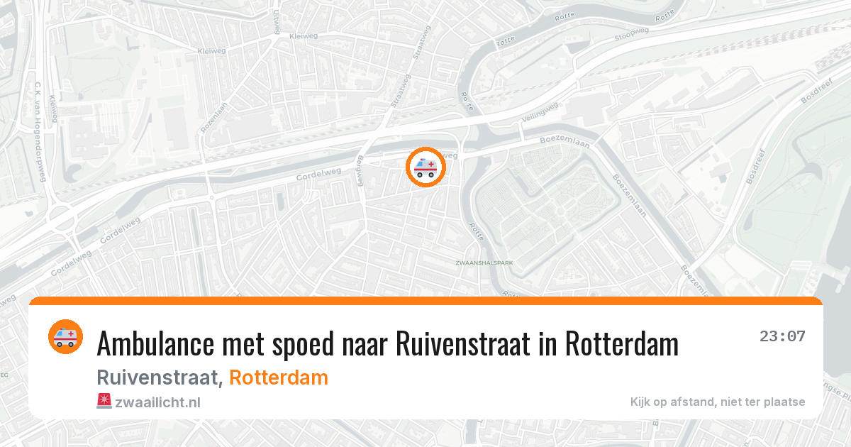 Ambulance met spoed naar Ruivenstraat in Rotterdam — 6 apr 2026