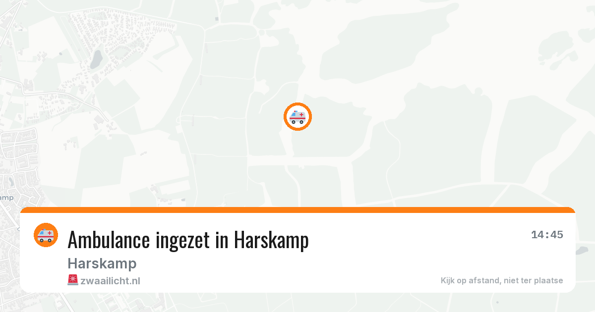 Ambulance ingezet in Harskamp — 12 aug 2026