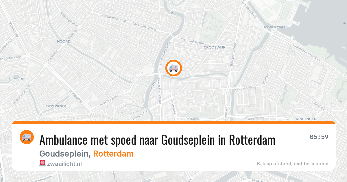 Ambulance met spoed naar Goudseplein in Rotterdam — 7 mrt 2026