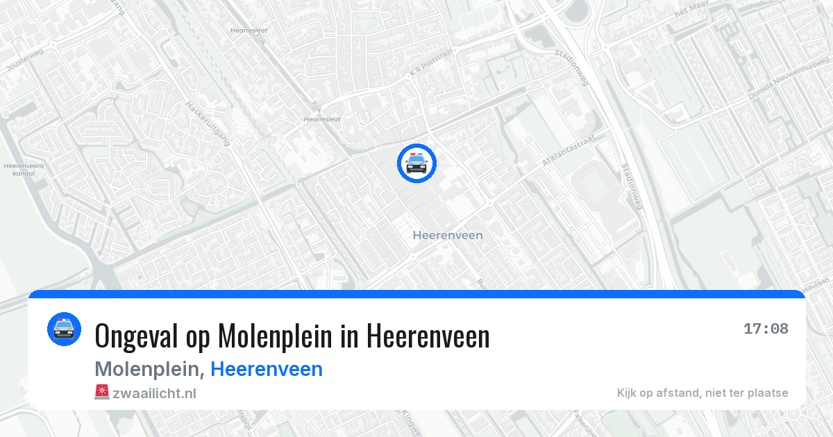Ongeval op Molenplein in Heerenveen — 25 jul 2026