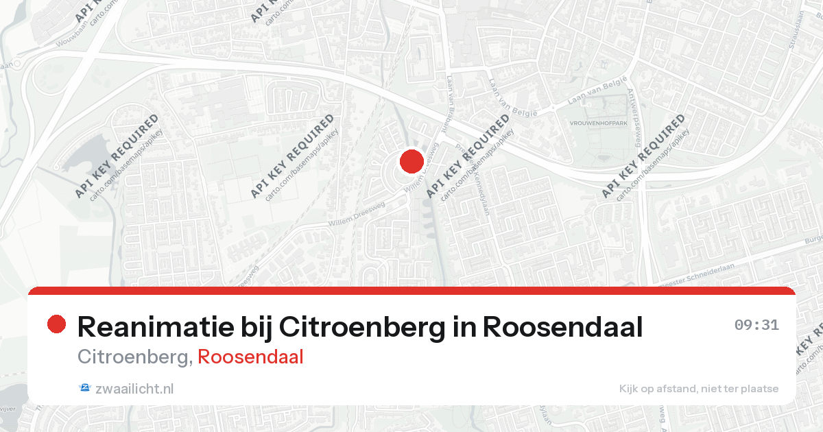 Reanimatie bij Citroenberg in Roosendaal — 26 aug 2026