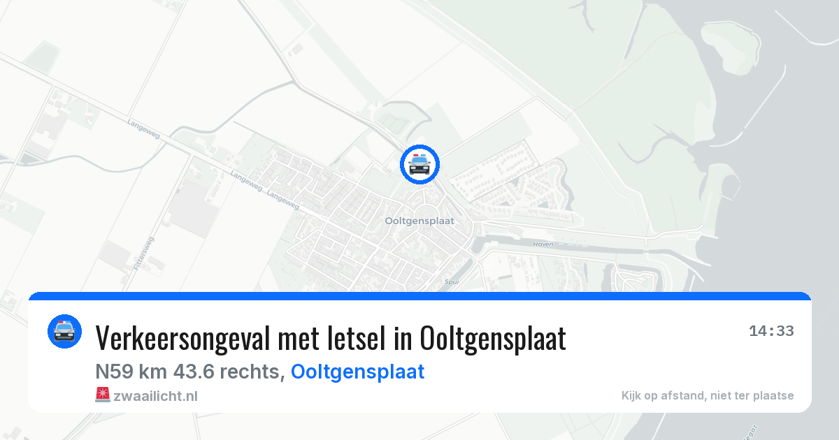 Verkeersongeval met letsel in Ooltgensplaat — 8 apr 2026