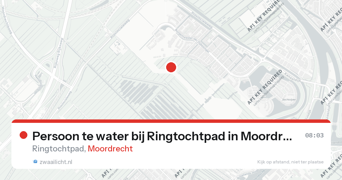 Persoon te water bij Ringtochtpad in Moordrecht — 26 aug 2026