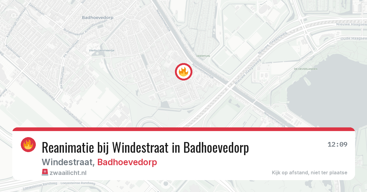 Reanimatie bij Windestraat in Badhoevedorp — 15 feb 2026