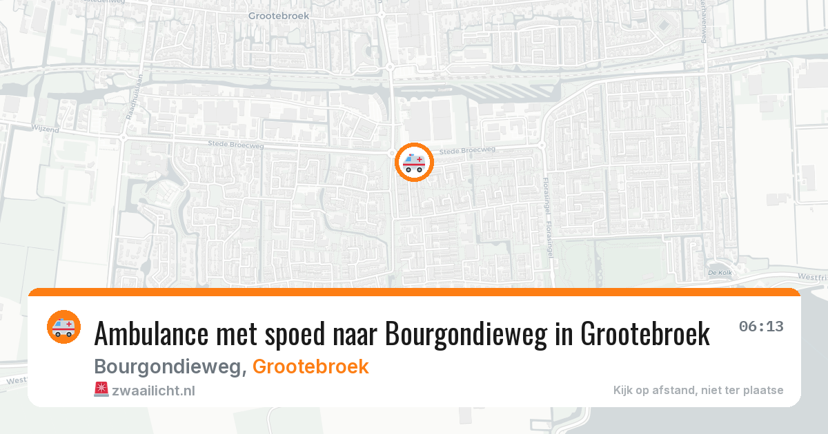Ambulance met spoed naar Bourgondieweg in Grootebroek — 16 jul 2026