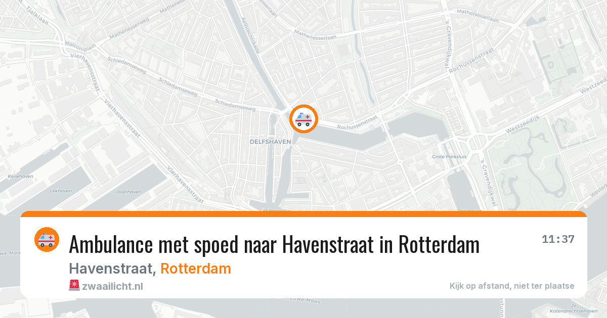 Ambulance met spoed naar Havenstraat in Rotterdam — 12 apr 2026