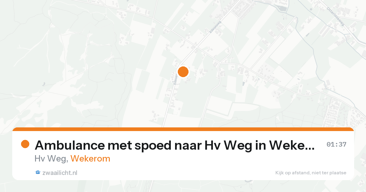 Ambulance met spoed naar Hv Weg in Wekerom — 20 aug 2026