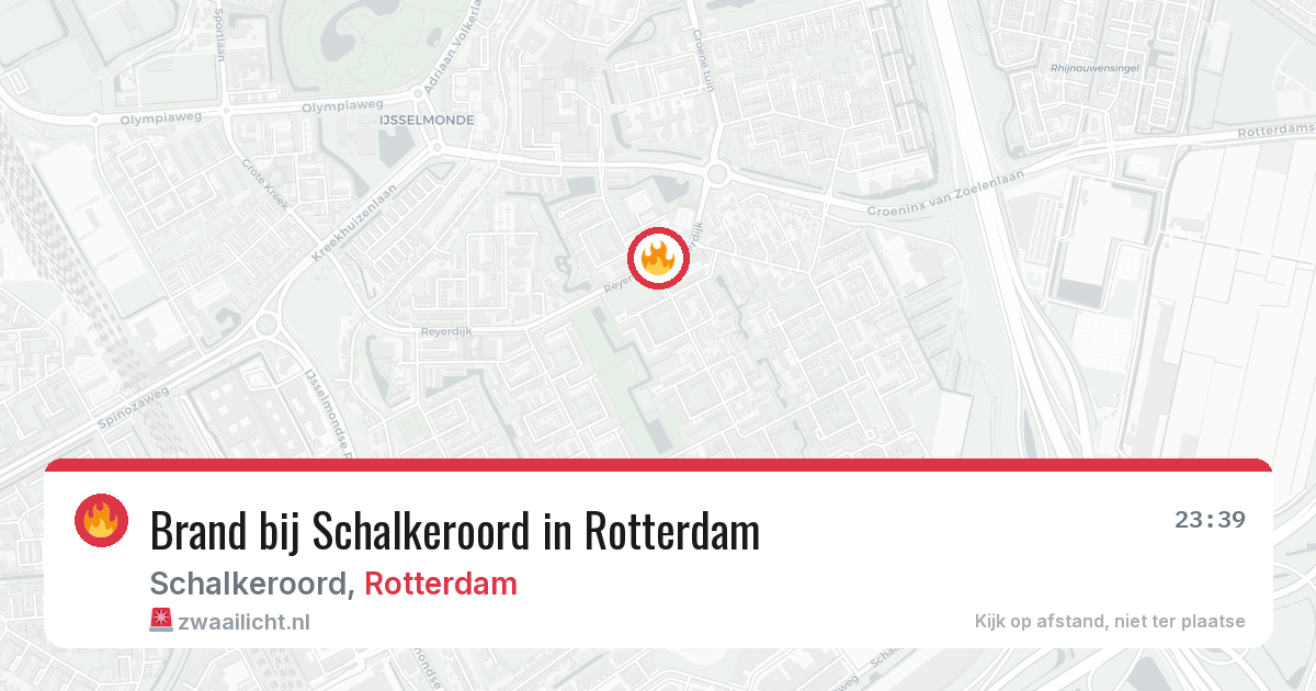 Brand bij Schalkeroord in Rotterdam — 25 jul 2026